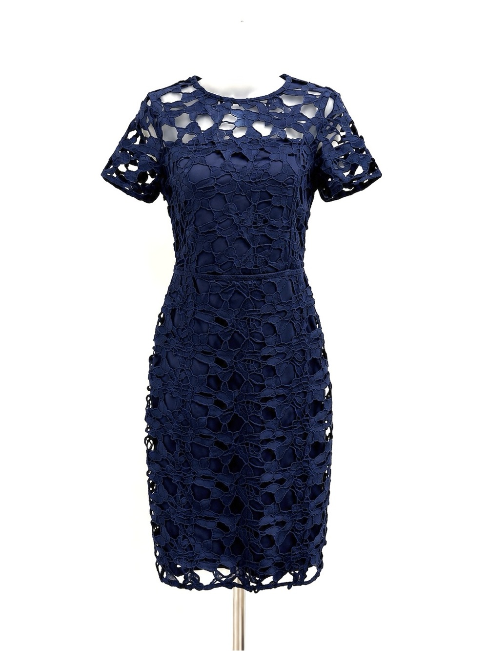 Dorothy Perkins Navy Floral Lace Midi Dress
